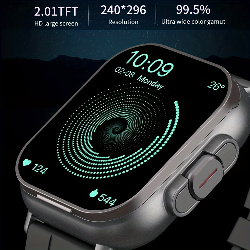Prozeal – Montre connectée 2-en-1 avec écouteurs intégrés, écran tactile HD, contrôle musique, podomètre et recharge USB. Sportive, pratique, compatible iOS.