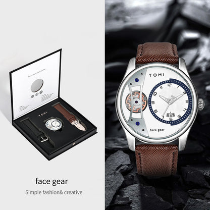 TOMI VISION – Coffret Minimaliste Luxe pour homme, montre  à double bracelet détachable