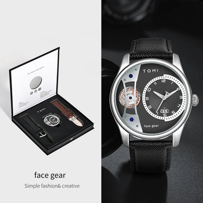 TOMI VISION – Coffret Minimaliste Luxe pour homme, montre  à double bracelet détachable